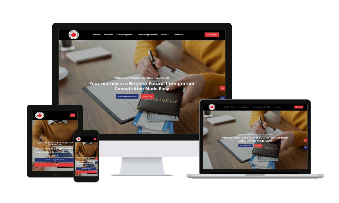 Responsive Web Design for World Immigration Network INC.