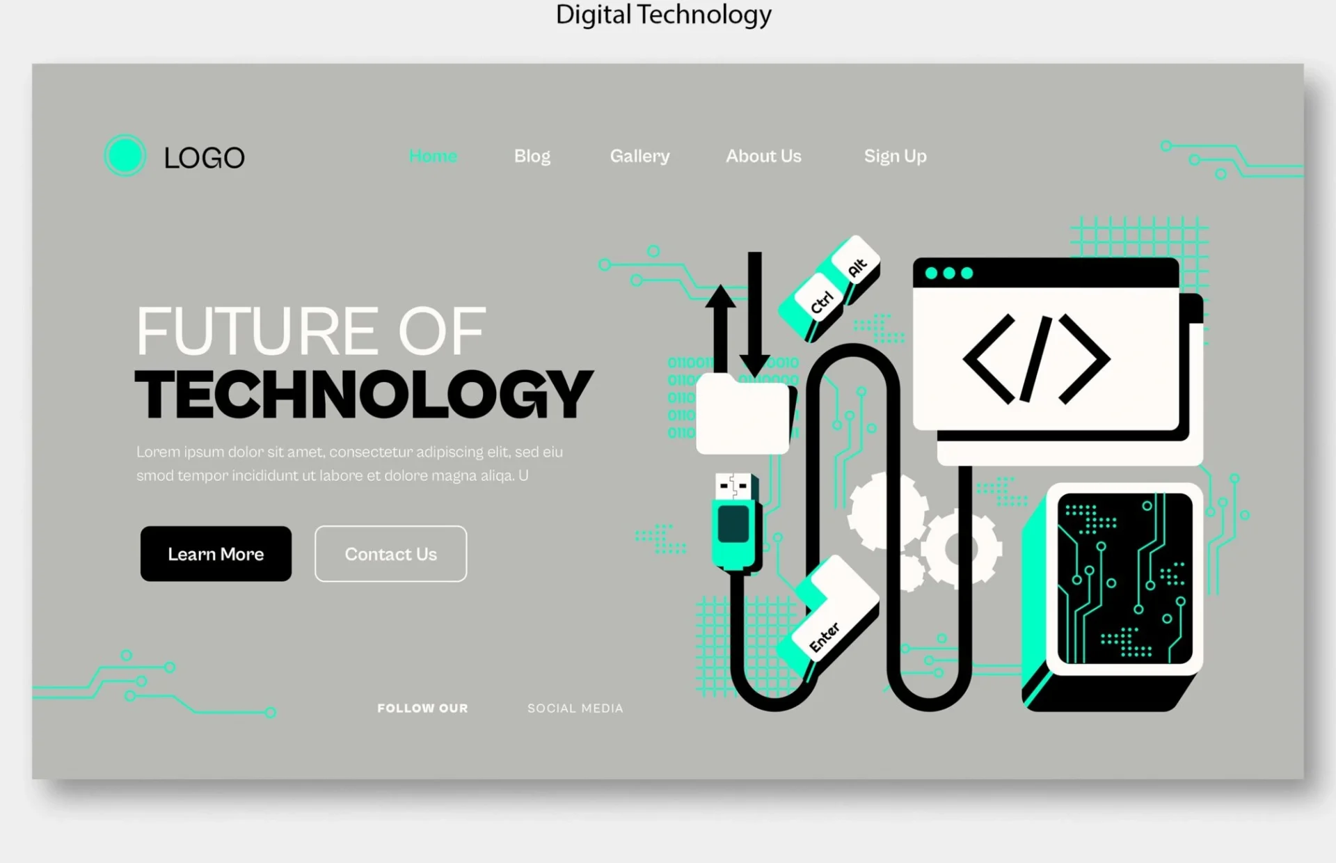 Digital Technology Banner Template