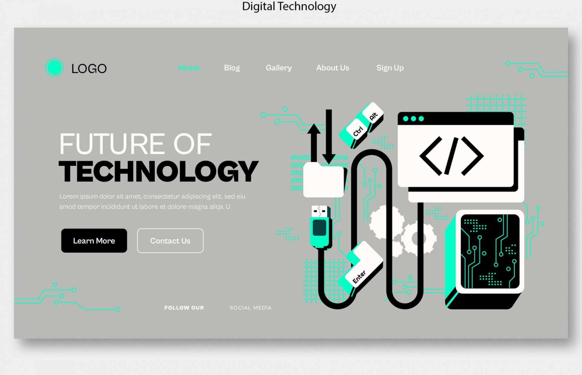 Digital Technology Banner Template